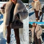 Taupe Luxurious Short Fur Coat