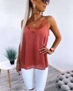 Pink Lace Edge Top