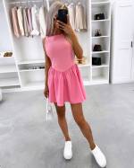 Roosa Skater Stiilis Kleit