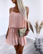 Черный Комбинезон со складками