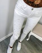 Sarkans Stretch Jeans With Pearls