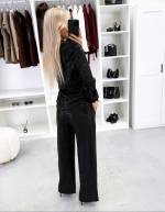 Juoda Švelnus Dviejų Dalių Komplektas Su Blizgučiais