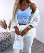 Punane Venivast Pitsist Crop Top