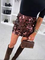 Коричневый Юбка с пайетками Коричневый Юбка с пайетками