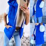 Светло-розовый Короткий жилет из водонепроницаемого материала.