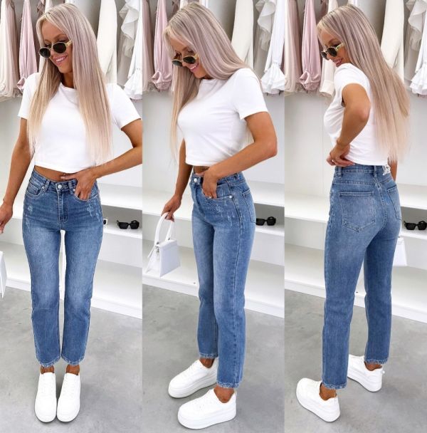 Blue Mom Fit Jeans