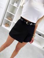 Светло-бежевый Юбка-шорты с ремнем