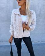 Juoda Soft Buttoned Sweater