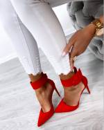 Красный Туфли с острым носком