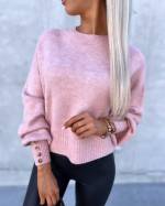 Black Buttoned Soft Sweater