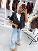 Brūns Brīva Piegriezuma Veste Ar Rāvējslēdzēju