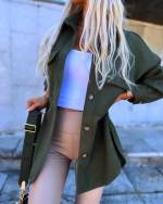 Grey Oversized Spring/autumn Jacket