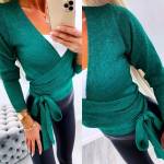 Roosa Kuld Läikega Eest Seotav Kampsun