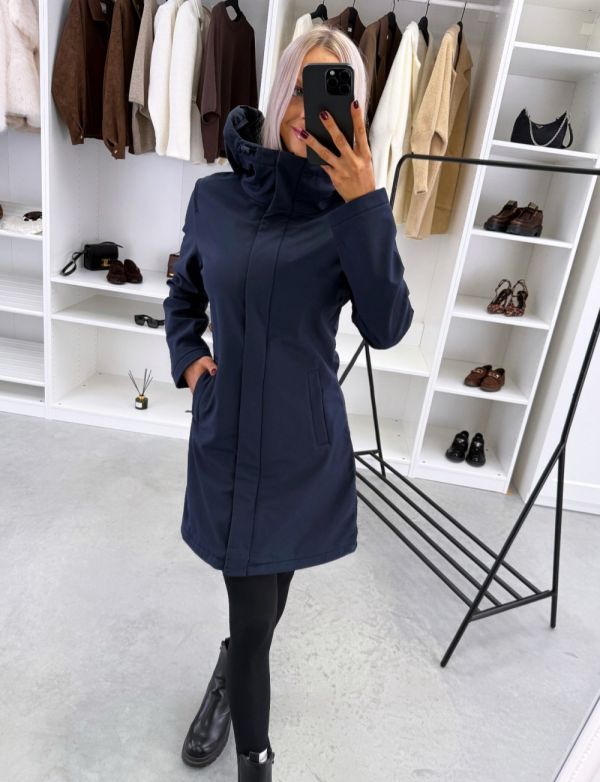 Jūras Zils Garāka Softshell Pavasara/rudens ūdensizturīga Parka
