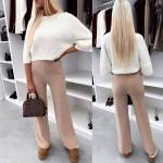 Черный Мягкие и эластичные брюки прямого кроя