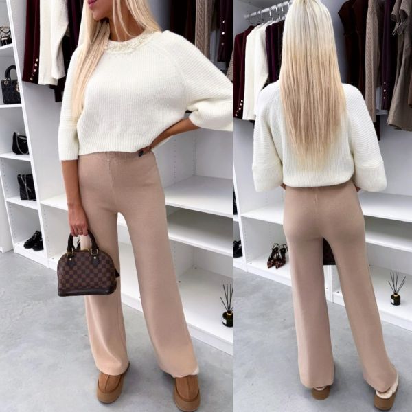 Kaamel Pehmed Ja Venivad Sirgelõikelised Püksid