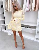 Fuksia Mustriga Bodycon Kleit