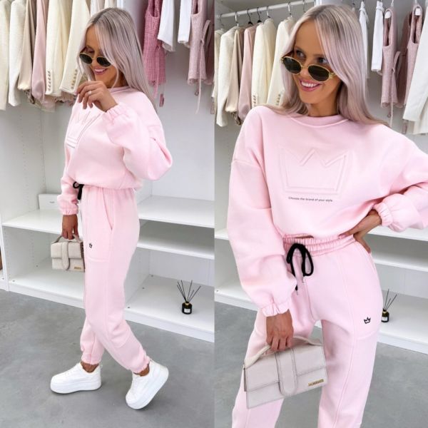 Gaiši Rozā Divdaļīgs Kleitas Komplekts