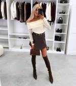 Jasny Beż Top Z Elastycznej Koronki Jasny Beż Top Z Elastycznej Koronki