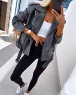 Grey Oversized Jacket