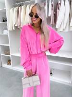 Fuksia Kaheosaline Veluur Dressikomplekt