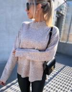 Šviesiai Smėlio Spalvos Soft Sweater With Slit