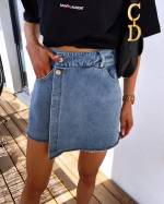 Light Blue Denim Skort