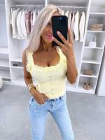 Светло-розовый Эластичный топ с кружевной отделкой