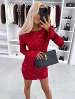 Żółty Wzorzysta Sukienka Bodycon