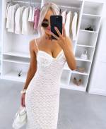 Sinine Veniv Pitsist Bodycon Kleit