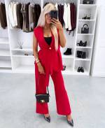 Жёлтый Жилет-пиджак с завязкой спереди