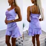 Žalias Aptemta Berankovė Suknelė