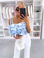 Helebeež Volangidega Crop-top