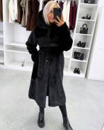 Коричневый Роскошное зимнее пальто с капюшоном