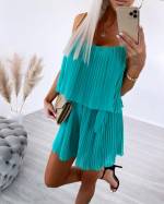 Черный Комбинезон со складками