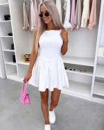 Roosa Skater Stiilis Kleit