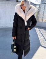 Черный Зимняя парка с регулируемой талией