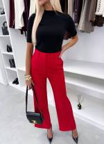 Светло-розовый Брюки прямого кроя комфортной посадки