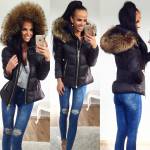 Punane Suure Naturaalse Karvaga Soe Jope