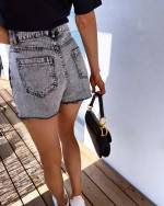 Grey Denim Skort