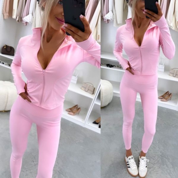 Pink Two-piece Stretch Set