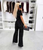 Brązowy Miękkie Spodnie Z Cekinami