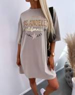 Khaki T-kreklu Kleita Los Angeles