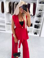 Жёлтый Жилет-пиджак с завязкой спереди