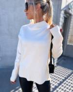 Pelēks Soft Sweater With Slit