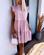 Розовый Струящееся платье