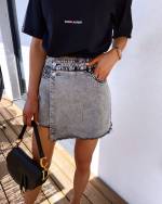 Light Blue Denim Skort