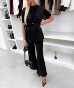 Светло-розовый Брюки прямого кроя комфортной посадки