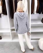 Светло-бежевый Мягкий свитер в стиле худи