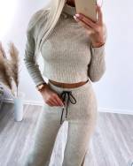 Grey Two-piece Casual Set
